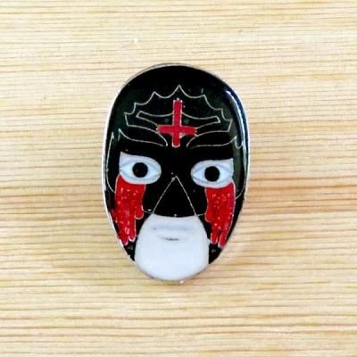 <img class='new_mark_img1' src='https://img.shop-pro.jp/img/new/icons7.gif' style='border:none;display:inline;margin:0px;padding:0px;width:auto;' />メキシコ ピンバッチ ルチャリブレ ソベラノ・ジュニア(ブラック)