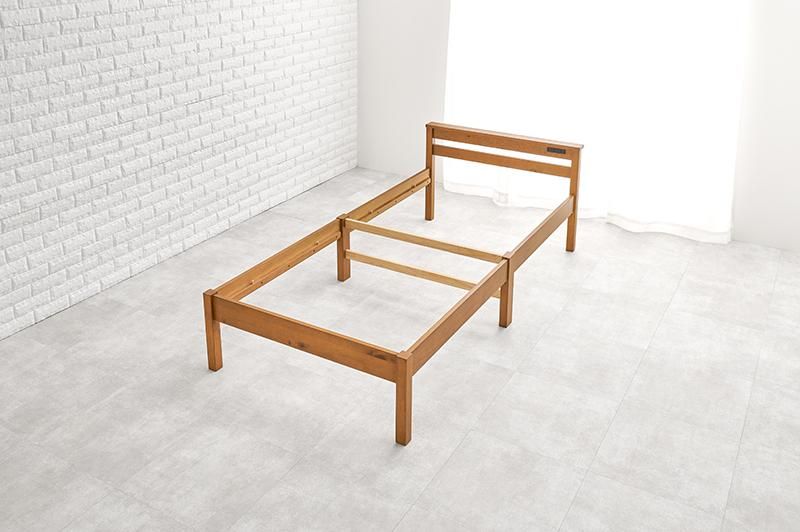 組立簡単 宮棚付きシングルベッド MB-5151S メーカー直送商品