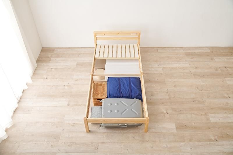 組立簡単 宮棚付きシングルベッド MB-5151S メーカー直送商品