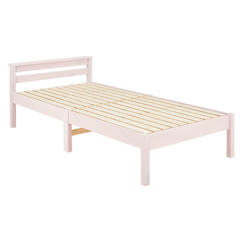 【新品】超組立簡単!　宮付きシングルベッド　アウトレット 組立簡単 宮棚付きシングルベッド MB-5151S メーカー直送商品 送料無料