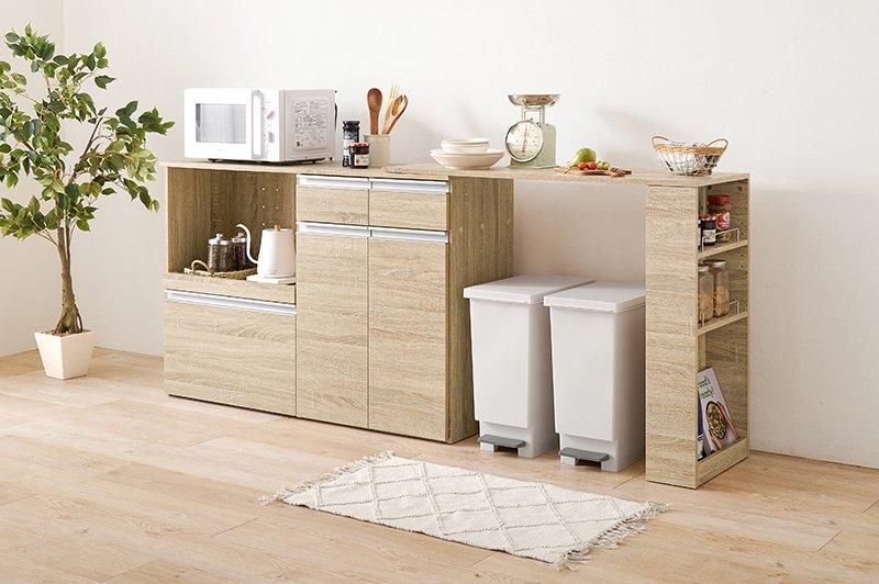 伸縮キッチンカウンター(収納庫タイプ) VKC-7156OS メーカー直送商品