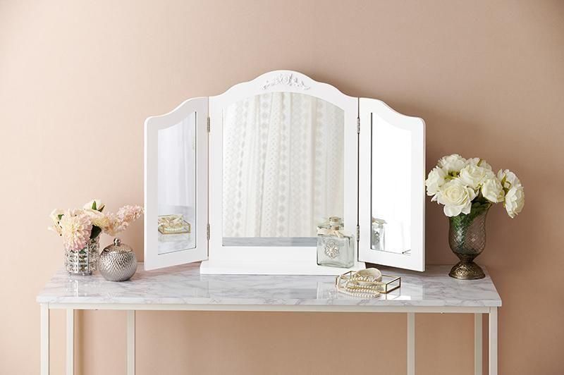 大阪市内限定配送 送料無料 海外製品 大型ミラー 2枚セット エレガントデザイン 卓上ミラー MD-6697 メーカー直送商品 送料無料(北海道・沖縄は別途