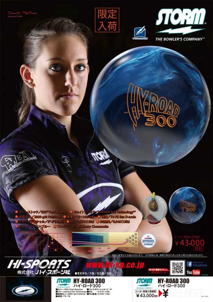 ハイロード300 ［ストーム］ 特価20,400円（税込） ボウリングボール