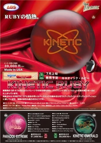 ボウリングボール　トラック社キネティックエメラルド ABSオンライン ボール：KINETIC EMERALD