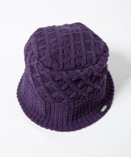 【送料無料ライン/39ショップ】 RACAL Diamond ダイヤモンド柄編み | 1272 Hat Bucket Knit 帽子
