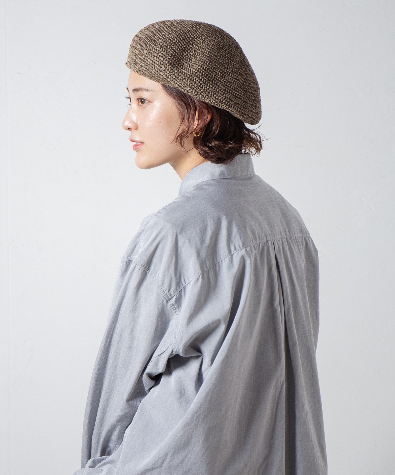 RACAL Gima cotton beret 1270 擬麻コットンベレー | かぎ針編み風の