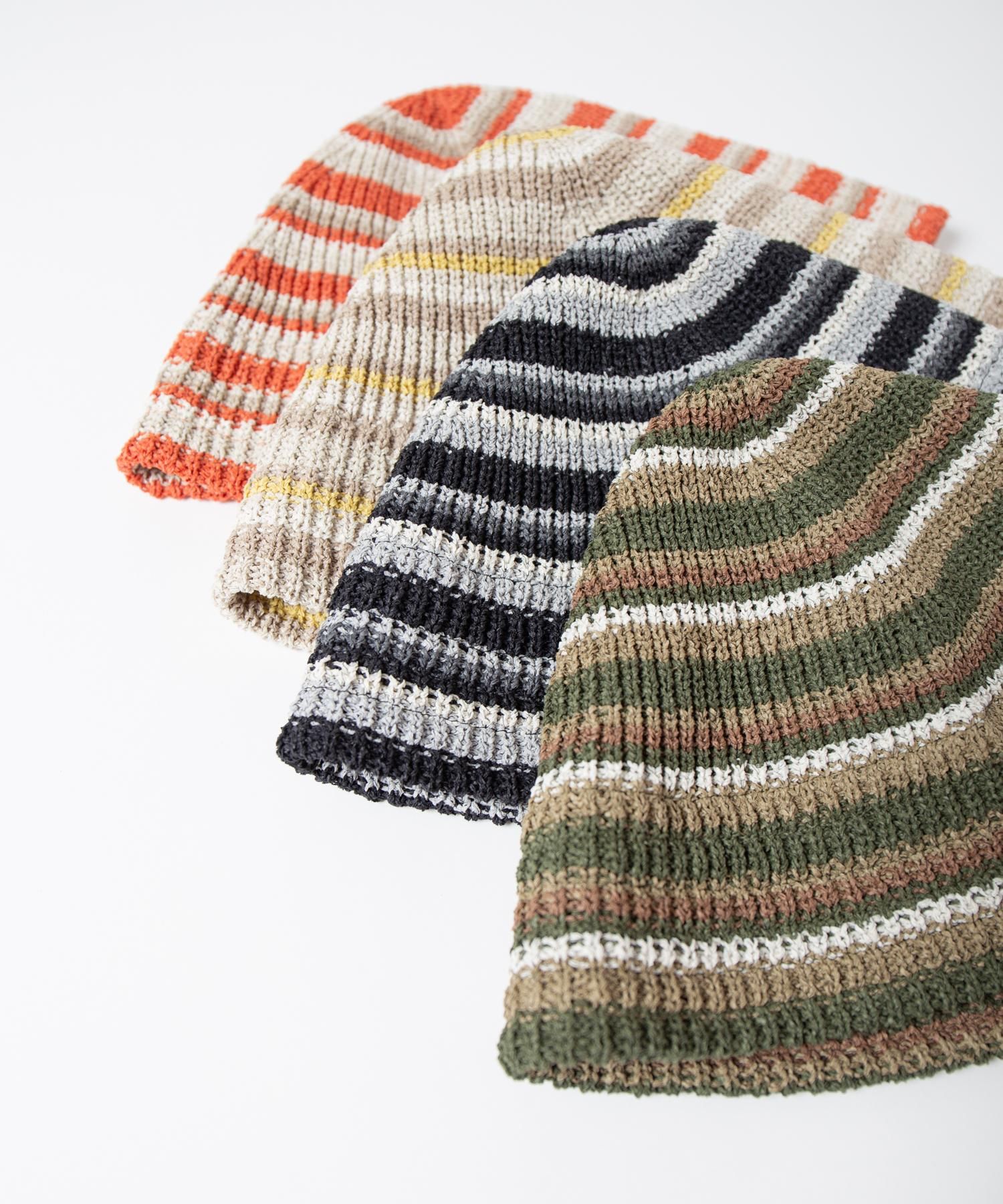 <img class='new_mark_img1' src='https://img.shop-pro.jp/img/new/icons15.gif' style='border:none;display:inline;margin:0px;padding:0px;width:auto;' />Racal Multi border japanese paper knit hat / ޥܡ»溮¥˥åȥϥå