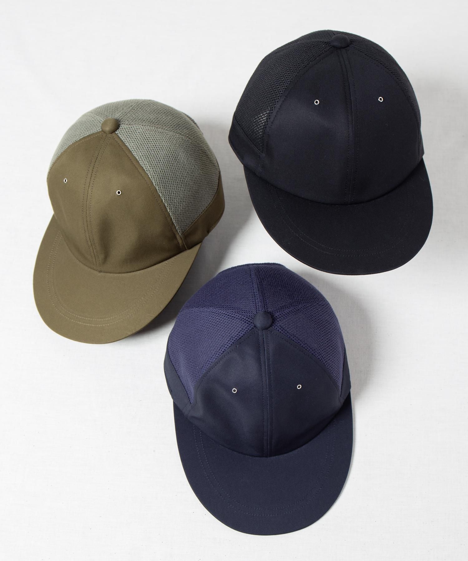 Supplex Nylon Side Mesh Long Bill Cap - キャップ