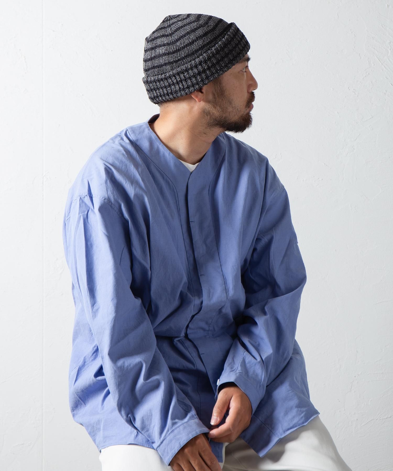 Racal Japanese Paper Blend Knit Watch 1097B 和紙混紡ボーダー