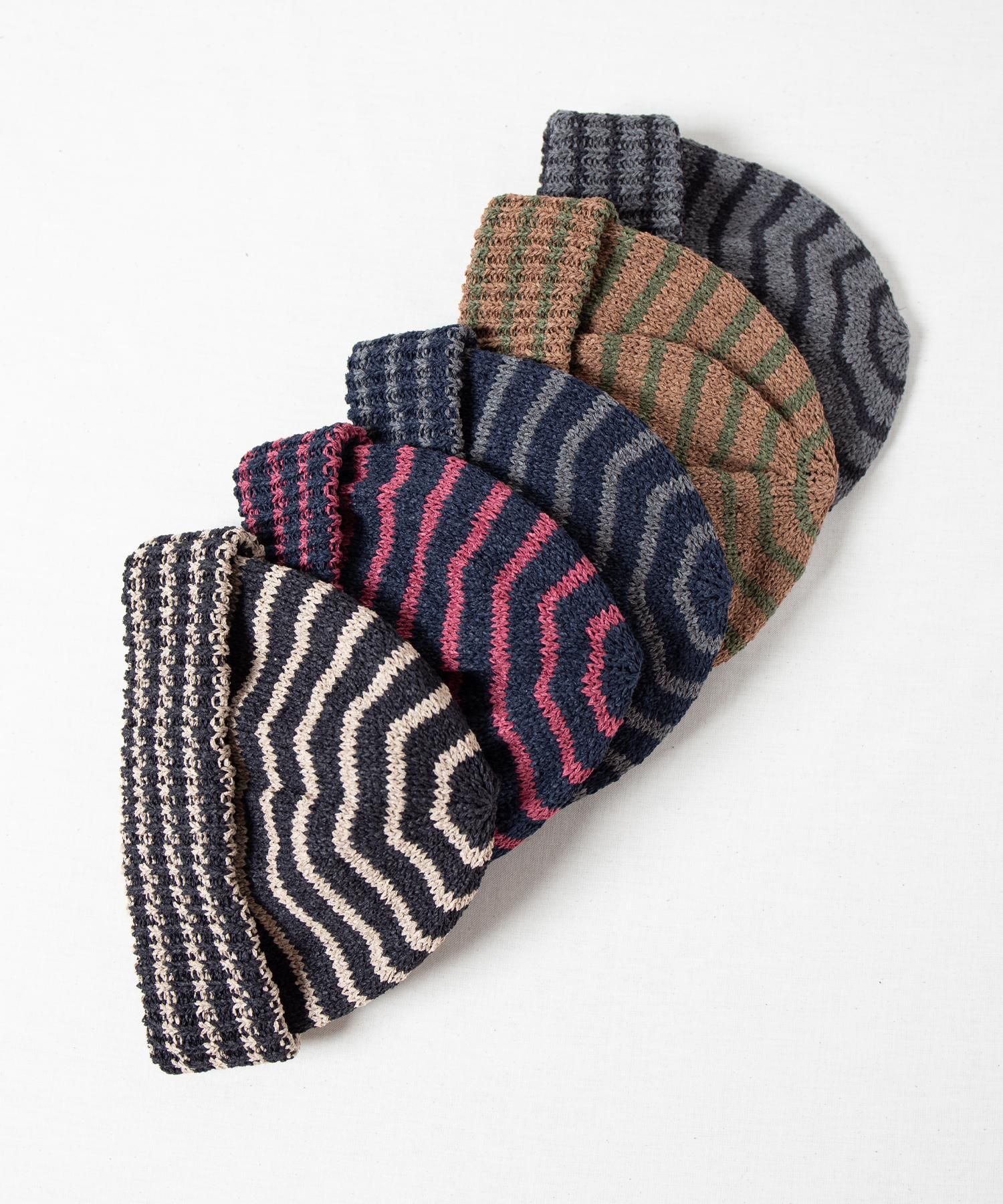 Racal Japanese Paper Blend Knit Watch 1097B 和紙混紡ボーダー