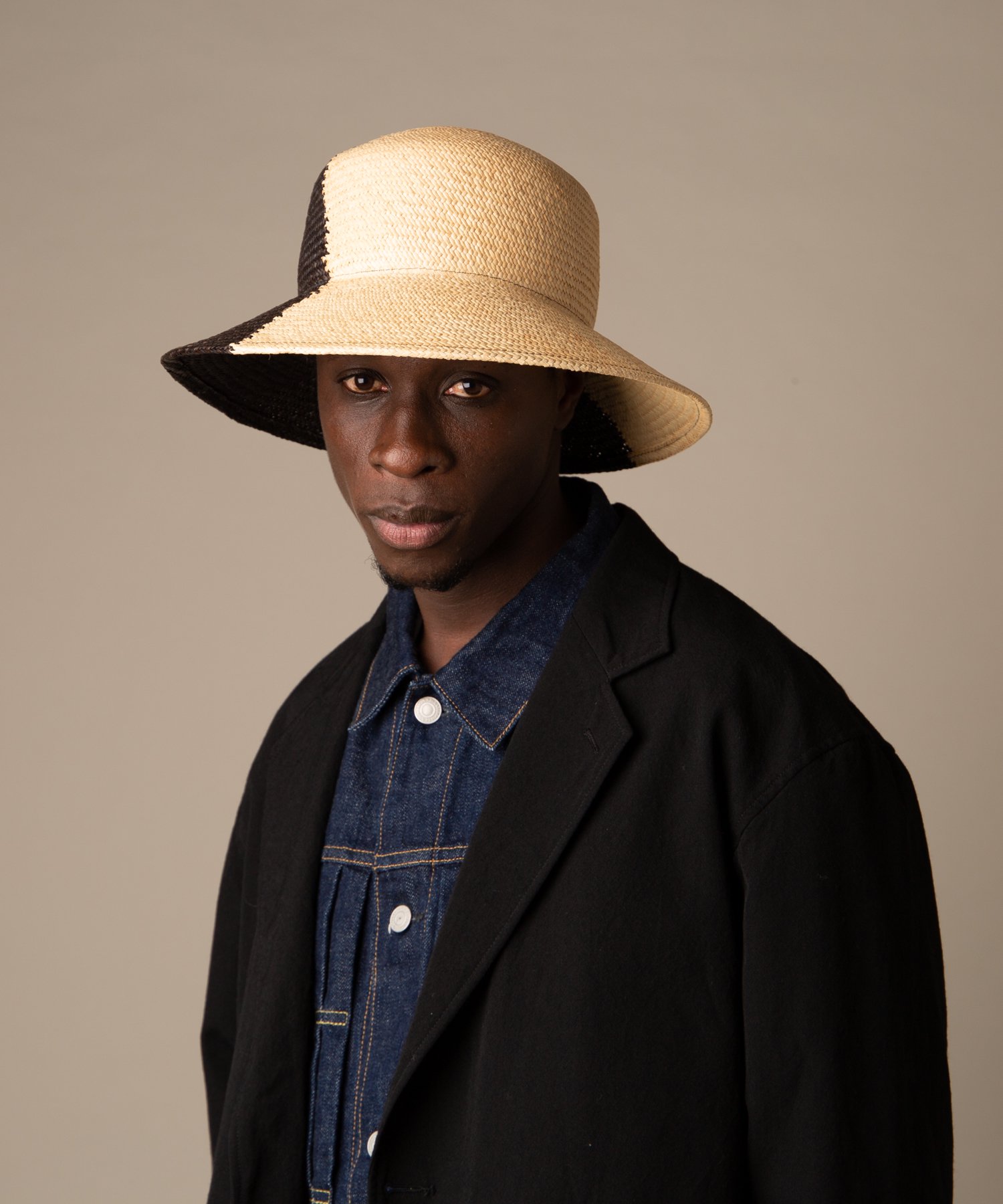 <img class='new_mark_img1' src='https://img.shop-pro.jp/img/new/icons20.gif' style='border:none;display:inline;margin:0px;padding:0px;width:auto;' />Indietro Association 059 Half Color Panama Hat