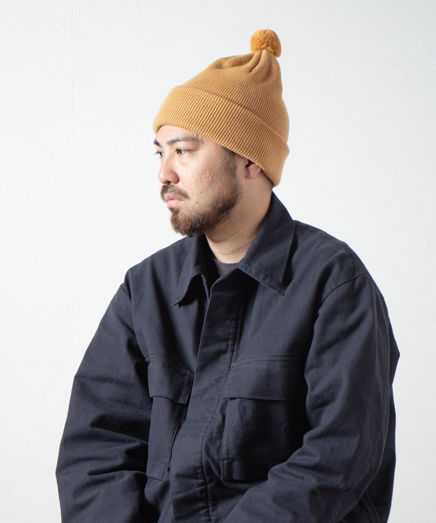 Racal Ponpon knit cap 1306 ポンポン付きニットキャップ