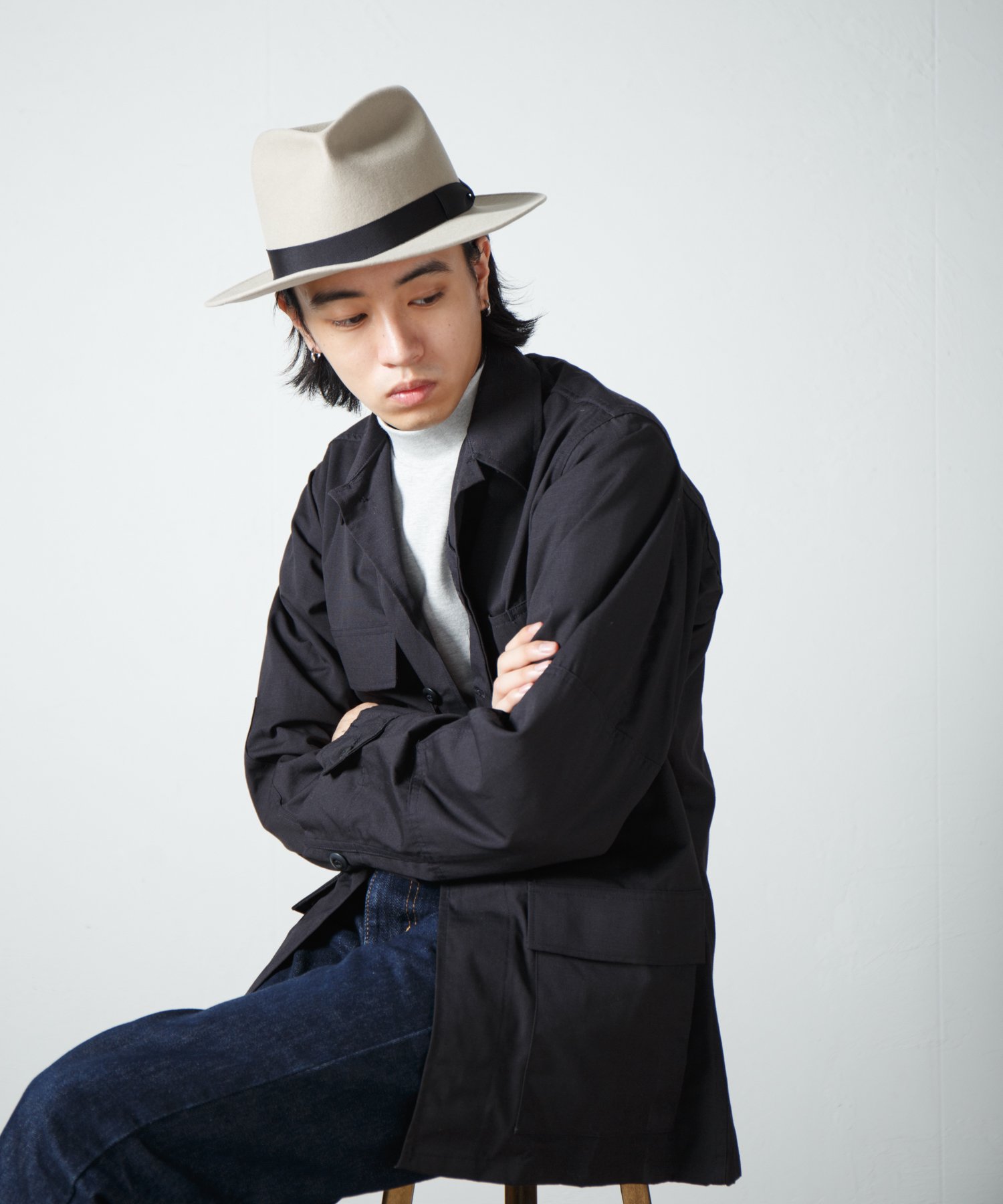 Racal Fur Wool Fedora Hat 1324 ファーウールフェドラハット