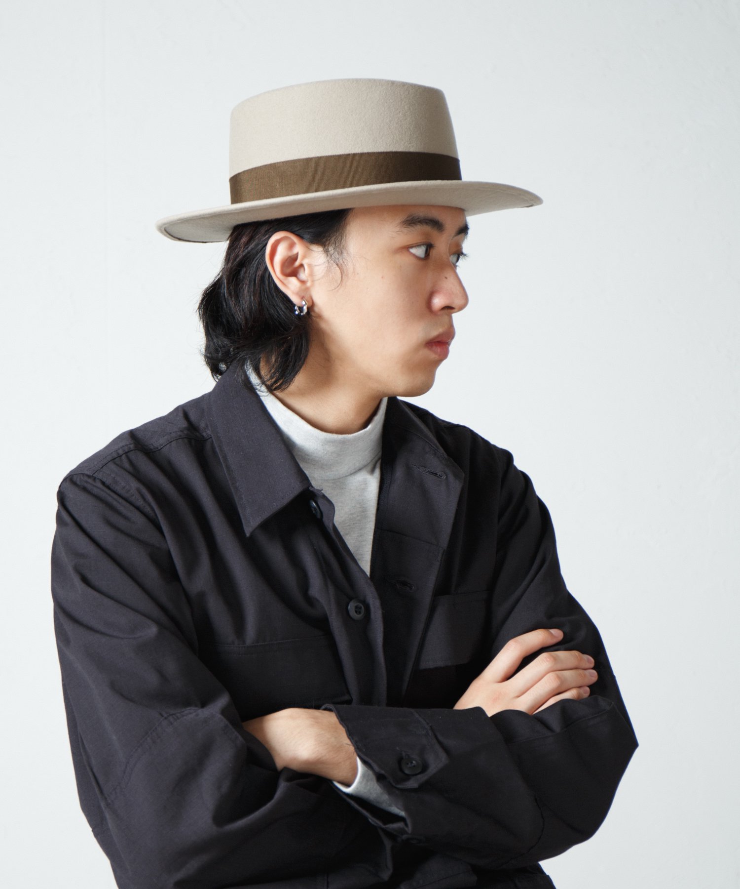 Racal Fur Wool Porkpie Hat 1325 | ファー混ウールフェルトポークパイ