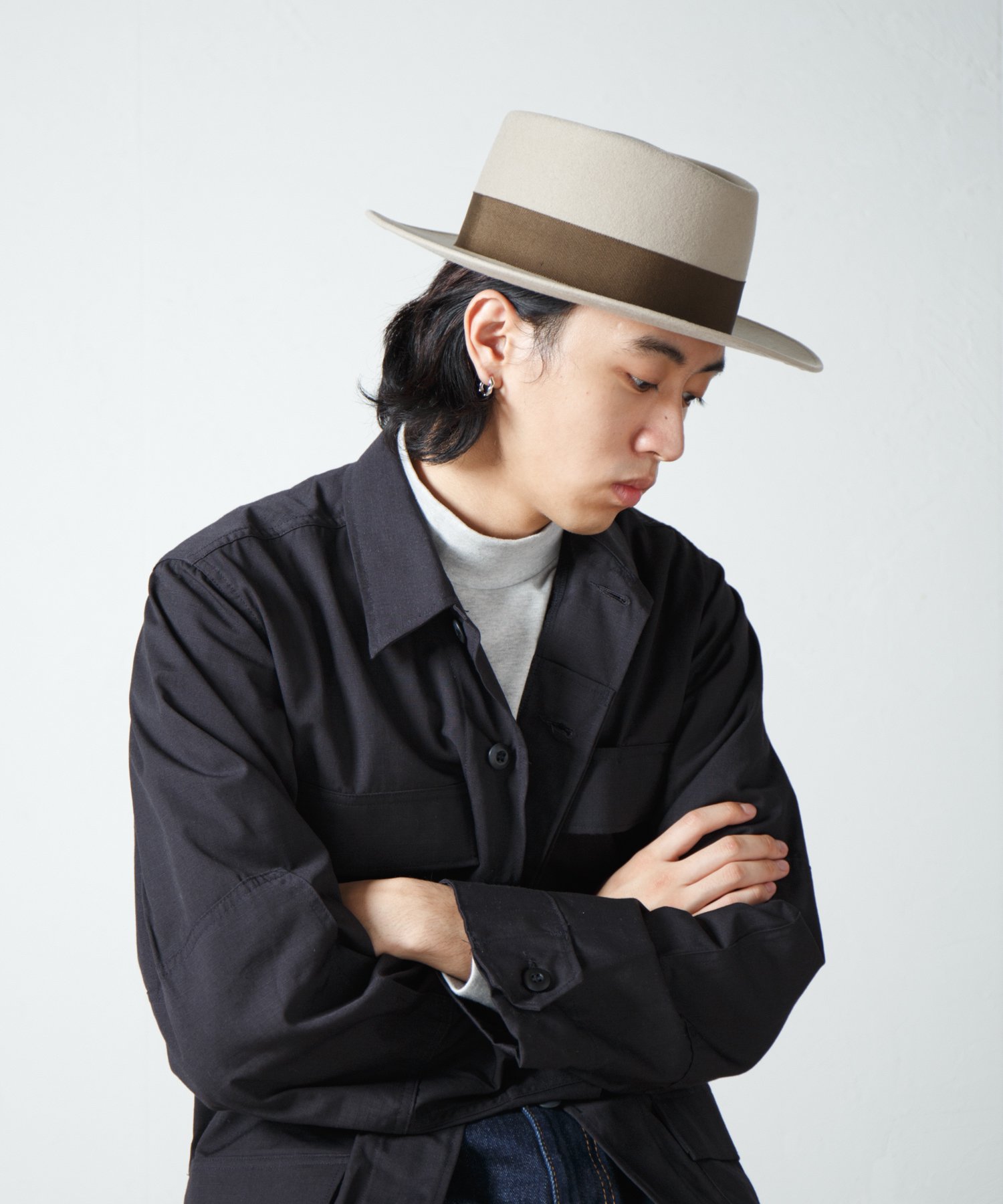 Racal Fur Wool Porkpie Hat 1325 | ファー混ウールフェルトポークパイ