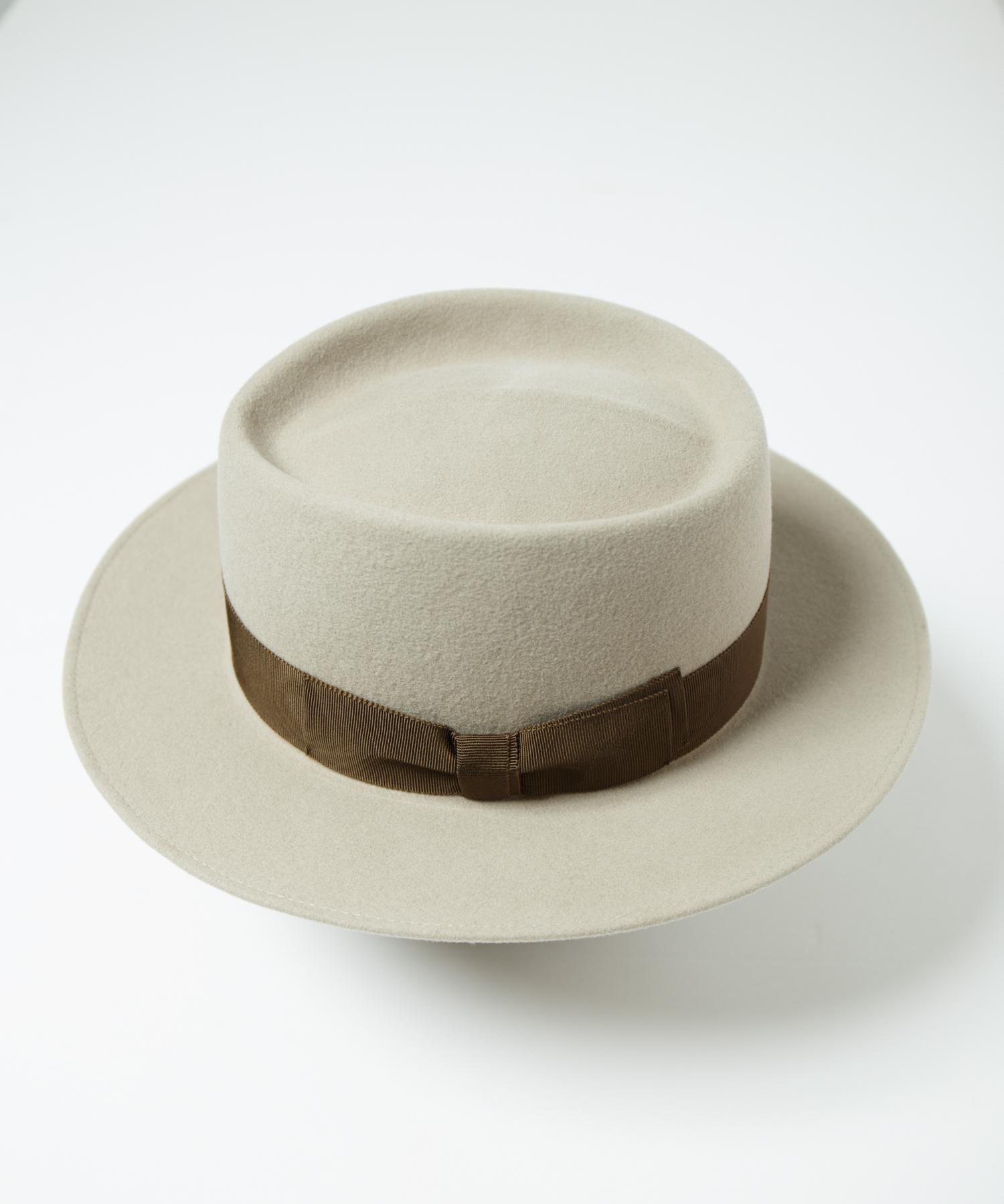 ベージュ フェルトハット Mサイズ 日本製 ベージュ フェルトハット Mサイズ 日本製