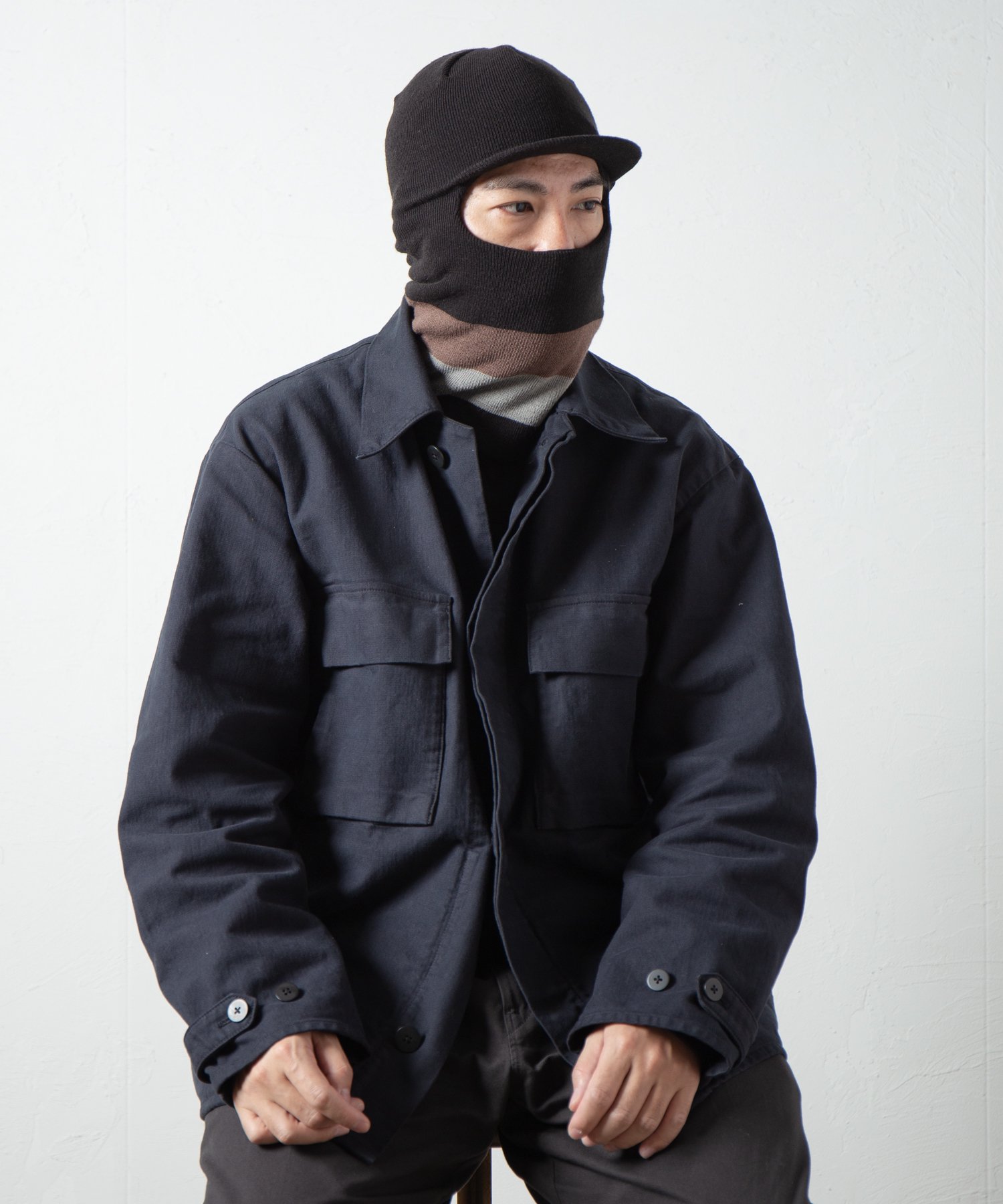 RACAL Soft Knit Balaclava Cap 1308 ソフトニット 2way バラクラバ キャップ | ロールニット ワッチも楽しめるバイザー付きバラクラバキャップ - Ray's Store / レイズストア