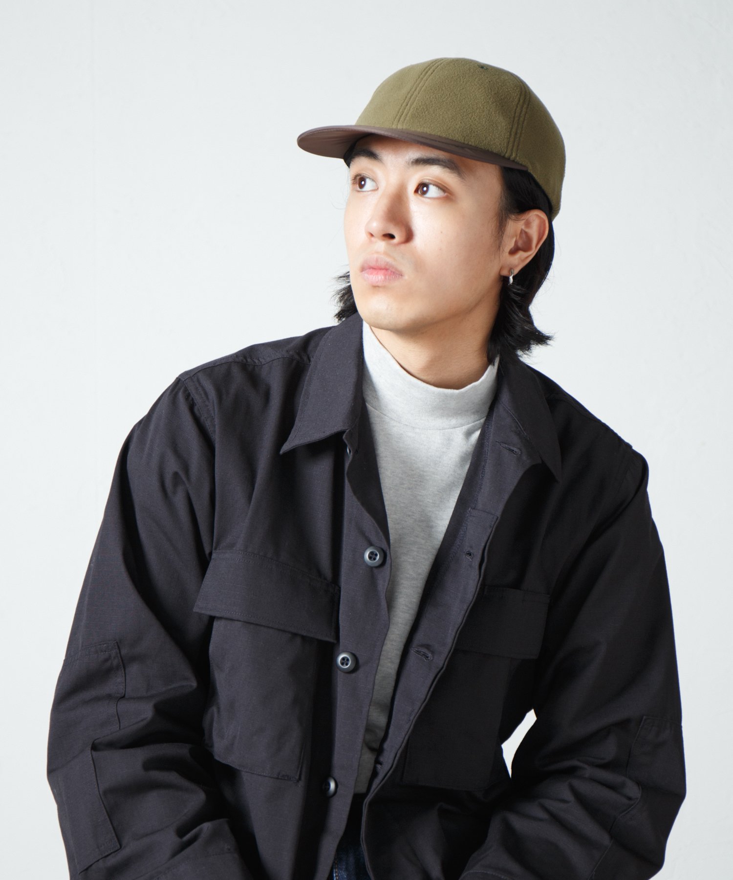 RACAL Fleece-Nylon Long-Bill Cap 1321 フリース&ナイロン ロングビル