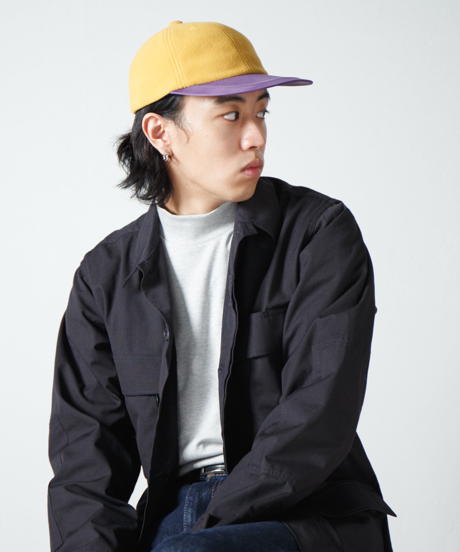 RACAL Fleece-Nylon Long-Bill Cap 1321 フリース&ナイロン ロングビル