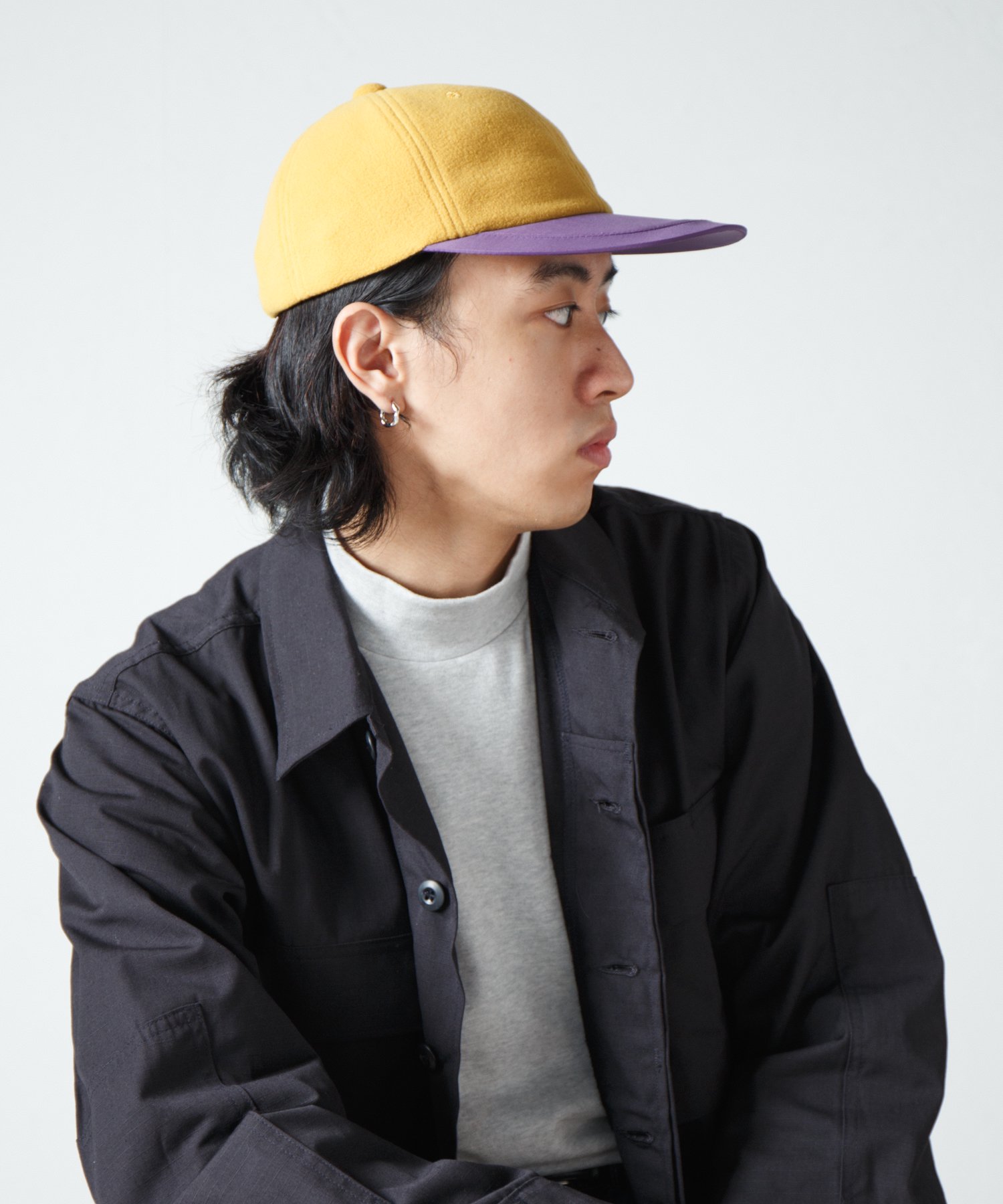 RACAL Fleece-Nylon Long-Bill Cap 1321 フリース&ナイロン ロングビル 