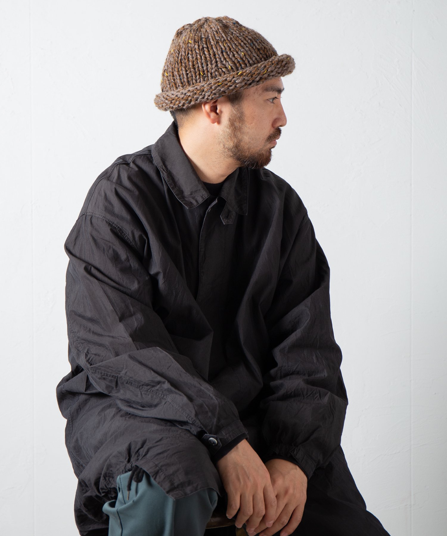 Indietro Association Roll Hand Knit Cap 067 | ロールハンドニット