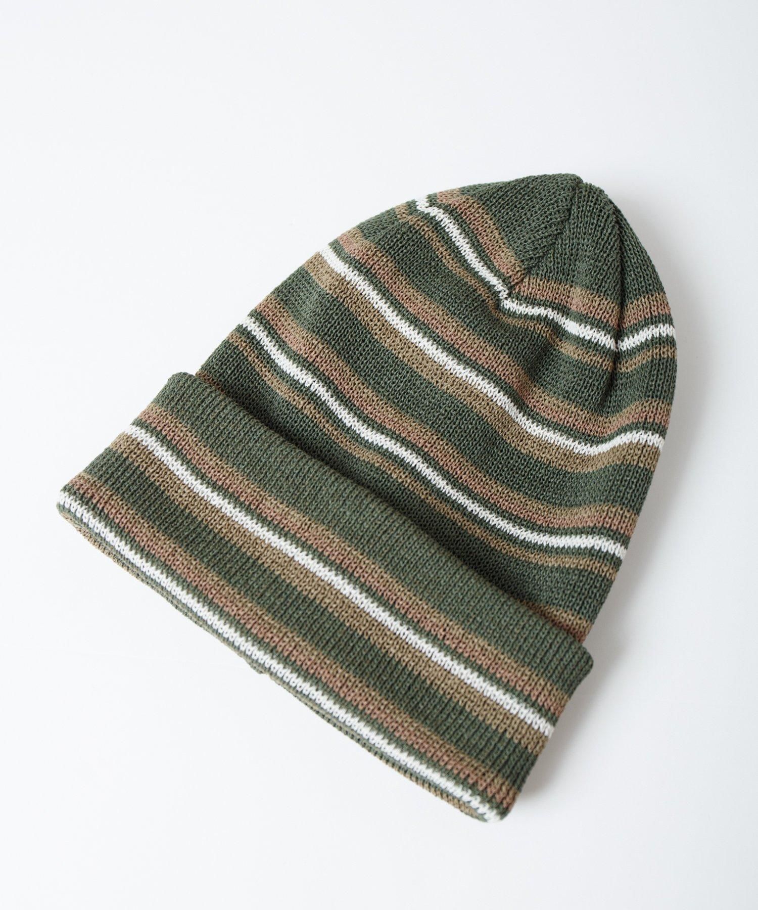RACAL Japanese Paper Blend Multi Stripe Knit Beanie 1341