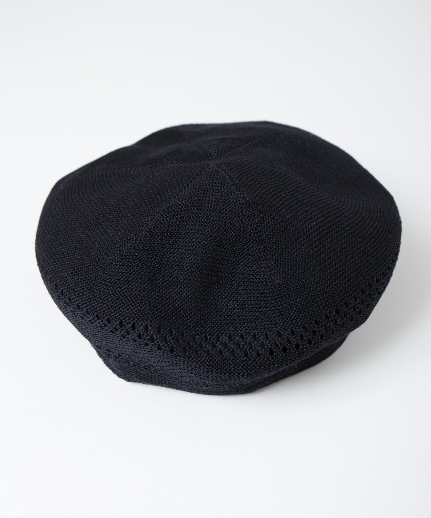 unused 18SS wool beret 黒 リボン付き 垂れ下がり ベレー帽