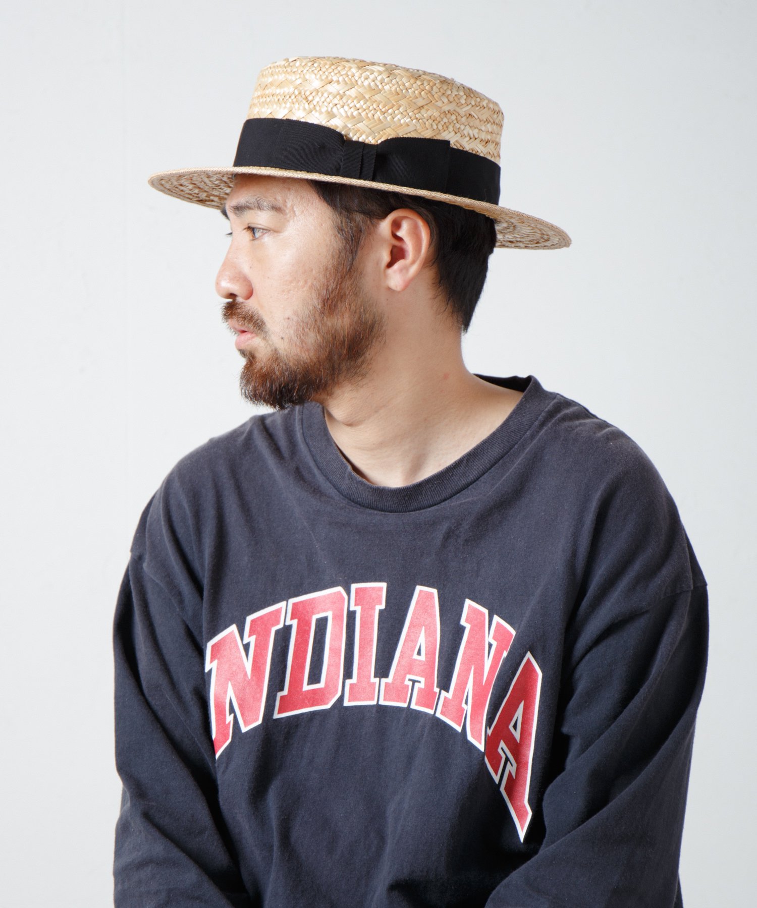 Wheat Braid Boater Hat 1348 | 麦ブレードボーターハット - Ray's 