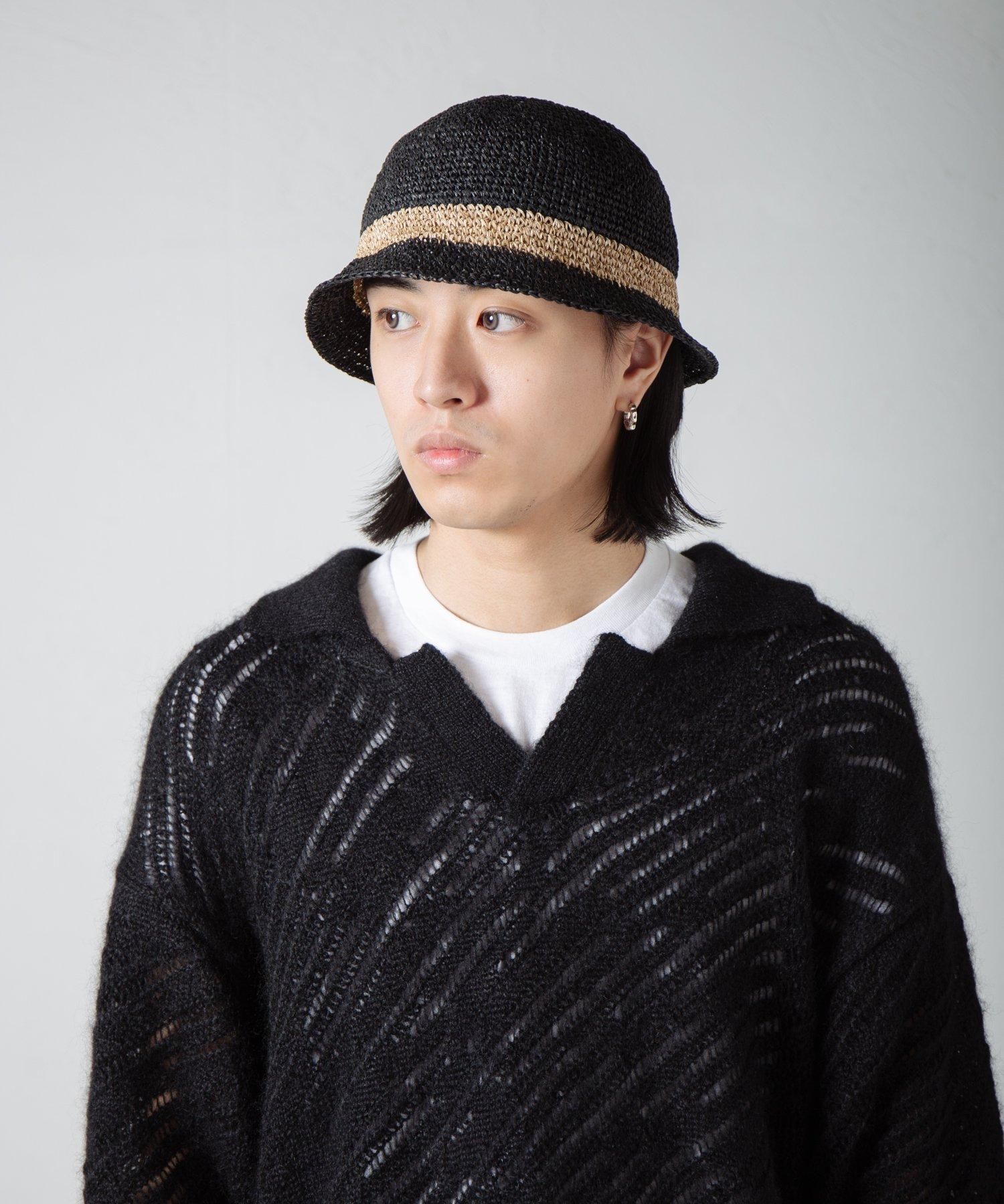 【後払い手数料無料】 Japanese Paper Fiber Tulip Knit Hat 2 | 和紙コマ編み 帽子