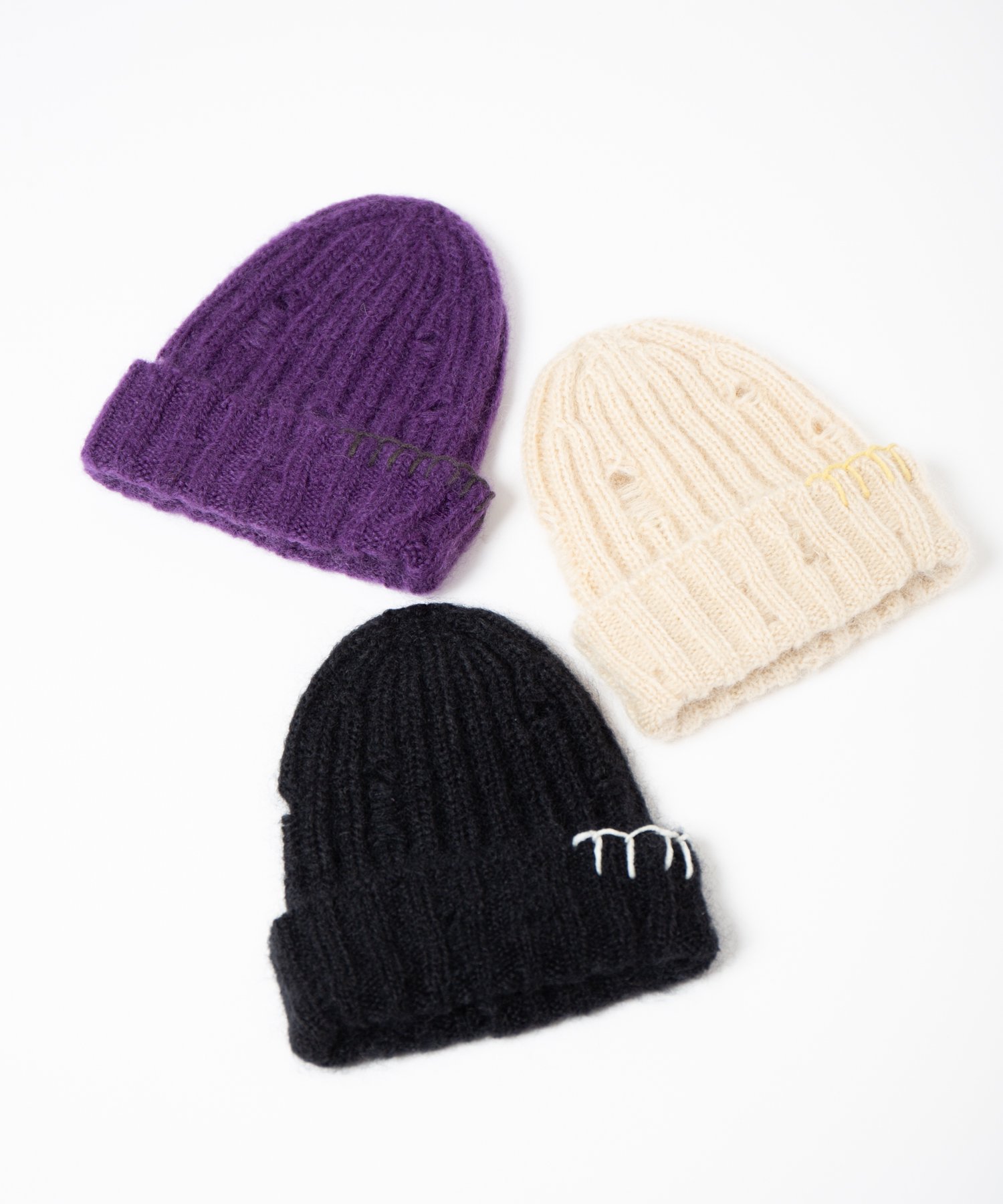 Indietro Association Mohair Damage Knit Cap 107 إ᡼˥åȥå