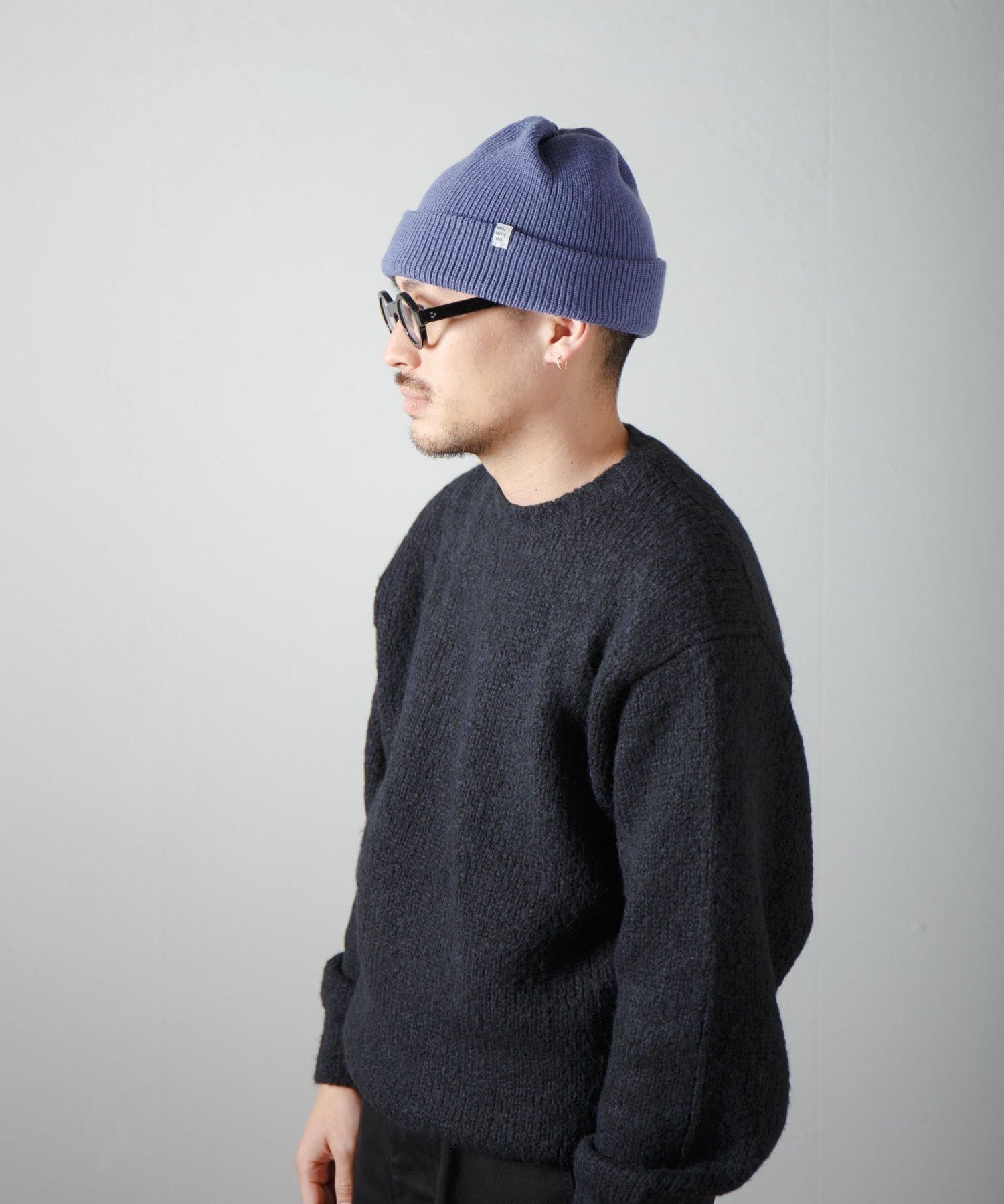 RRL ニット帽 ワンサイズ ブルーグレー RACAL racal ニット帽 メンズ ダメージニット 2way ビーニー