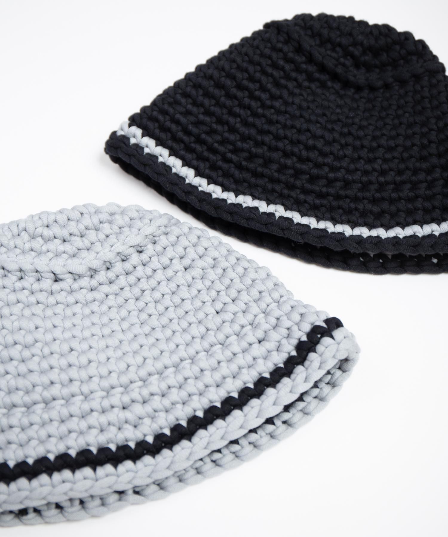 キ*ヨ様 ヤフRR807/Y・A・R・N/ヤーン　ニットハット　ブルー系　頭周 Tube Yarn Knit Hat / チューブヤーンニットハット（ハット