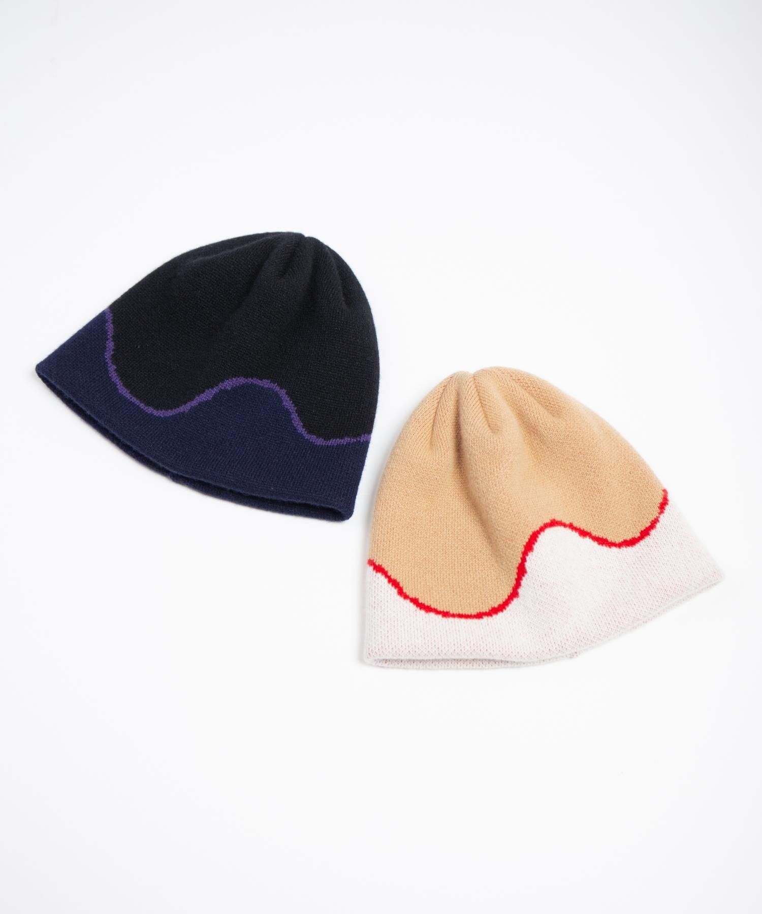 IA Cashmere Blend Wool Wavy Line Beanie 134 ߥ䥦륦ӡ饤ӡˡ