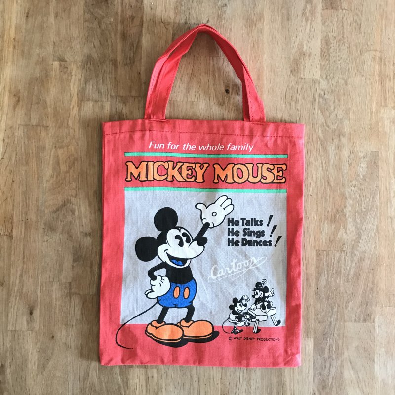 ヴィンテージ Mickey トートバッグ（赤） - UNDERWOOD-アメリカ雑貨のお店