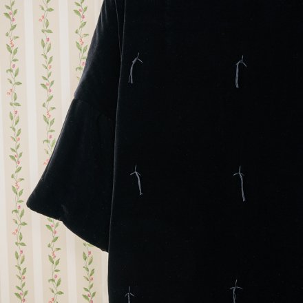 La zabu/long jacket black (TOWAVASE) - alice daisy rose