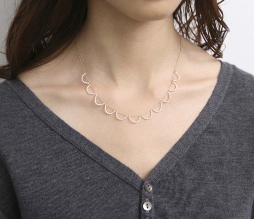 ripples necklace pearl(MAISON RUBUS.) - alice daisy rose