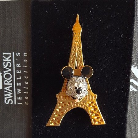 スワロフスキー Swarovski 『ミッキーマウス エッフェル塔ブローチ』