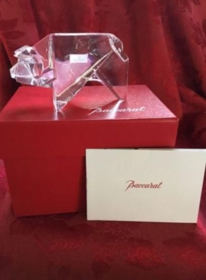 Baccarat（バカラ）　フィギュリン　ブタさん Baccarat クリスタル豚の置物 バカラ フィギュリン ○ 置物 ブタ