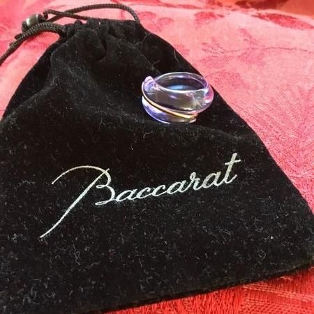 1円 □美品□ Baccarat バカラ クリスタルガラス リング 指輪