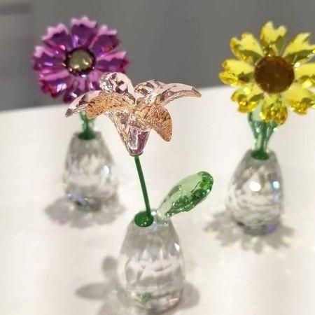 SWAROVSKI スワロフスキー 置物 花 フラワー ガーベラ-