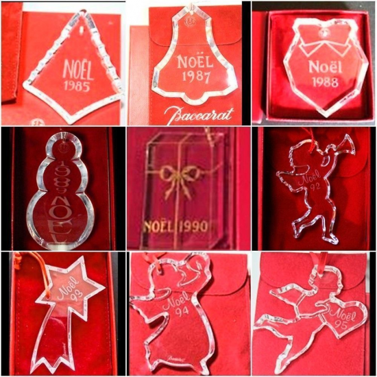 Baccarat フランス クリア クリスタル 1983-2000 クリスマス Baccarat フランス クリア クリスタル 1983-2000 クリスマス