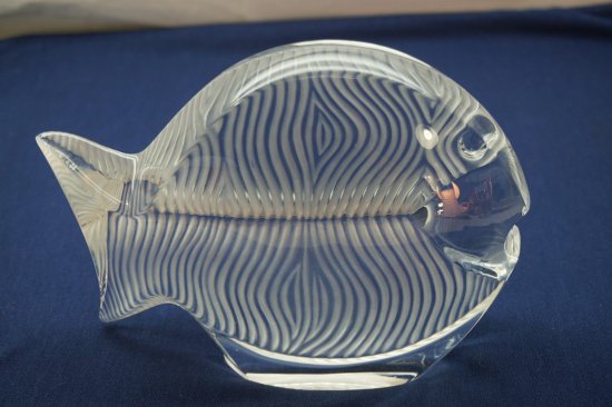 Baccaratバカラ 魚 フグ クリスタル アートガラス フィギュリン