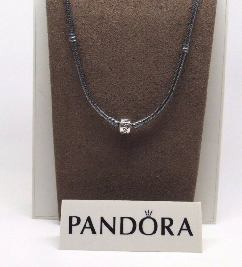Pandora パンドラ ネックレス Clasp Oxidized Collier Necklace 黒 