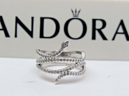 Pandora パンドラ リング Swirling Snake CZ RETIRED Ring ヘビ 指輪