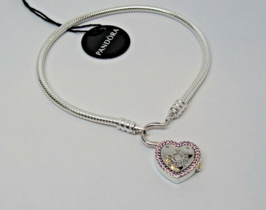 Pandora パンドラ ブレスレット Lock Your Promise Bracelet Heart Clasp ハート -  スワロフスキー置物・アクセサリー専門店 ★プラネタリウム★