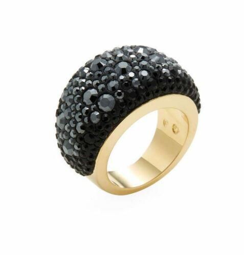スワロフスキー Swarovski Mini Chic Ring Black & Gold リング