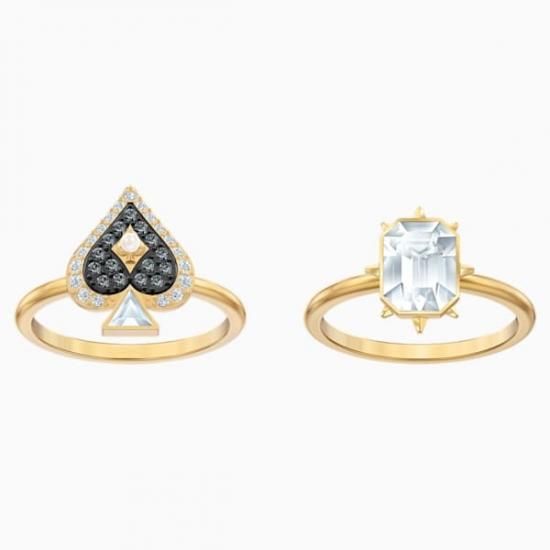 Swarovski Tarot Magic Cocktail Ring, Blue, Gold-tone plated