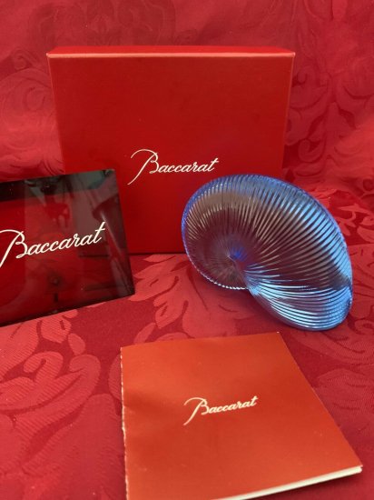 Baccarat バカラ シェル エスカルゴ 貝 フィギュリン ブルー