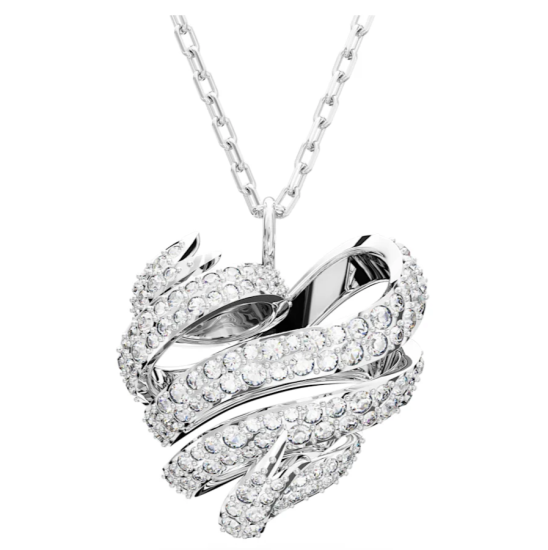 スワロフスキー Swarovski Volta ペンダント ハート, ホワイト スワロフスキー Swarovski Volta ペンダント ハート, ホワイト