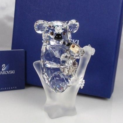 廃盤品・新品】スワロフスキー Swarovski コアラの親子 - 置物